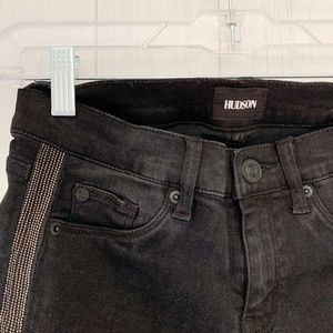 Hudson black striped jeans